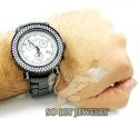 Mens joe rodeo black stainless steel junior diamond watch 4.75ct jju81