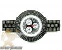 Mens joe rodeo black stainless steel pilot black diamond watch 17.00ct jrpl29