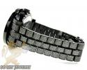 Mens joe rodeo black stainless steel pilot black diamond watch 17.00ct jrpl29