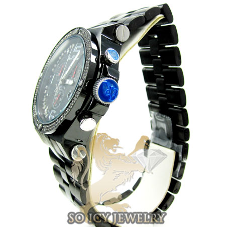 Mens joe rodeo black stainless steel phantom diamond watch 2.25ct jptm27 - Image 3