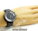Ladiess joe rodeo black stainless steel master diamond watch 2.00ct jjml10