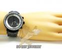 Ladiess joe rodeo black stainless steel master diamond watch 2.00ct jjml10