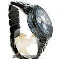 Mens joe rodeo black stainless steel classic blue diamond watch 3.50ct jcl111