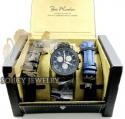 Mens joe rodeo black stainless steel classic blue diamond watch 3.50ct jcl111