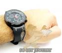 Mens joe rodeo black stainless steel master diamond watch 2.20ct jjm66