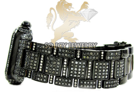 Ladies joe rodeo black stainless steel madison black diamond watch 13.50ct jrmd34