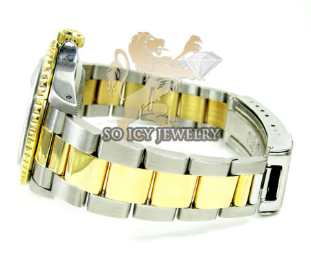Mens rolex two tone steel & 18k yellow gold submariner watch 