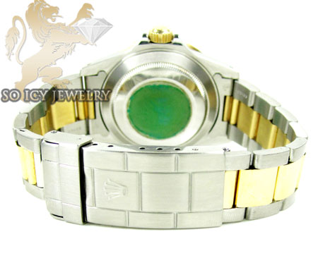 Mens rolex two tone steel & 18k yellow gold submariner watch 