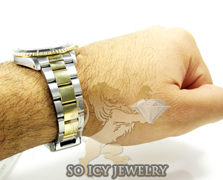 Mens rolex two tone steel & 18k yellow gold submariner watch  - Image 9