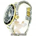 Mens rolex two tone steel & 18k yellow gold submariner watch