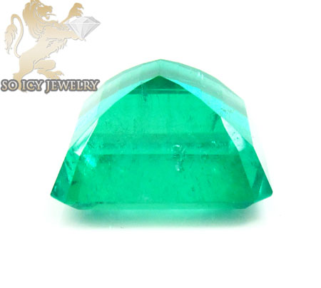 Gia 22.41ct octagonal green natural emerald