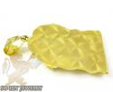 14k yellow gold cz jesus pendant 0.54ct