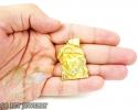 14k yellow gold cz jesus pendant 0.54ct