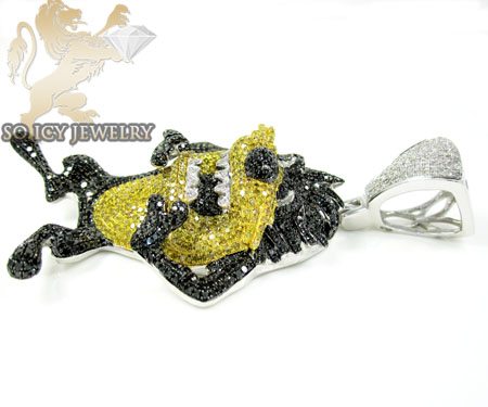 Taz mania devil 10k white gold diamond pendant 7.50ct - Image 4