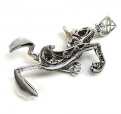 Daffy duck 10k white gold diamond pendant 4.75ct