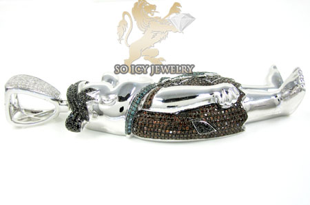 Fred flintstone 10k white gold diamond pendant 4.50ct - Image 3