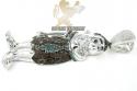 Fred flintstone 10k white gold diamond pendant 4.50ct