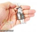 Fred flintstone 10k white gold diamond pendant 4.50ct
