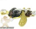 Flintstone bam bam 10k yellow gold diamond pendant 10.00ct