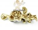 Flintstone bam bam 10k yellow gold diamond pendant 10.00ct
