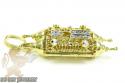 14k two tone jewish torah pendant
