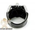 Mens 10k black gold black diamond pinky ring 2.81ct