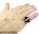 Mens 10k black gold black diamond pinky ring 2.81ct