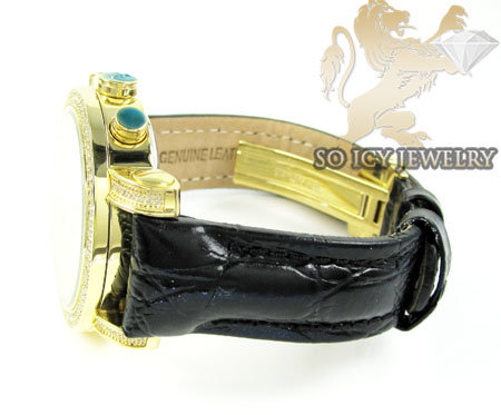Mens joe rodeo yellow pearl classic diamond watch 1.75ct jcl23