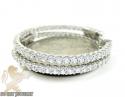 .925 white sterling silver round cz hoops 2.00ct
