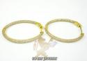 .925 yellow sterling silver round cz hoops 3.00ct