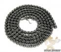 10k black gold round black 5 pointer diamond chain 11.00ct 20-30