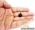 14k black gold black diamond heart pendant 1.10ct