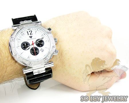 Mens aqua master diamond watch 0.20ct