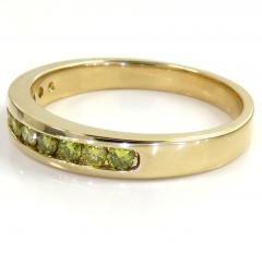 Unisex 14k yellow gold canary diamond wedding band 0.50ct