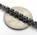 Black sterling silver black diamond tennis chain 13.07ct 20-32