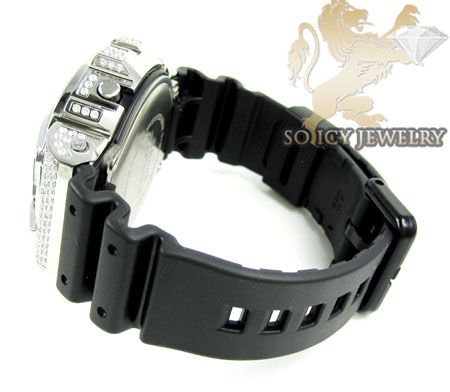 Mens white cz dw-6900 g-shock watch 5.00ct