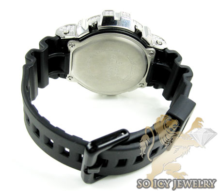 Mens white cz dw-6900 g-shock watch 5.00ct