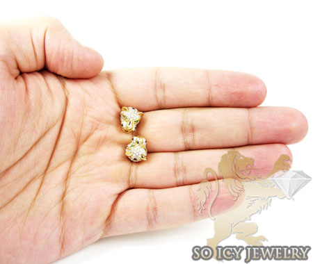 14k yellow gold diamond tiger earrings 1.55ct