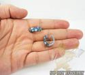 10k white gold fancy blue diamond hoops 2.56ct
