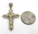 14k yellow gold fancy diamond jesus cross 0.75ct