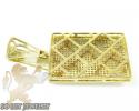 10k yellow gold round diamond dog tag pendant 1.05ct