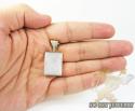10k yellow gold round diamond dog tag pendant 1.05ct