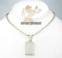 10k yellow gold round diamond dog tag pendant 1.05ct