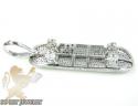 10k white gold round diamond skate board pendant 2.15ct