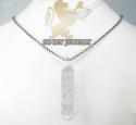 10k white gold round diamond skate board pendant 2.15ct