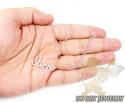 14k white gold diamond love pendant chain  0.40ct