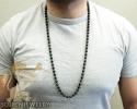 10k black gold round black diamond bead ball chain 9.75ct
