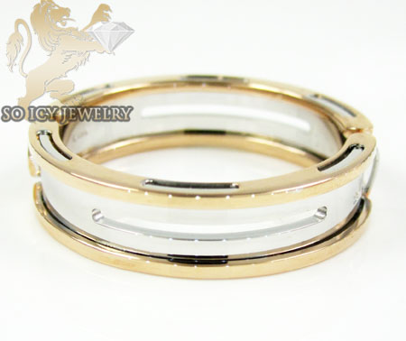 Mens baraka 18k white & rose gold diamond wedding band 0.08ct - Image 3