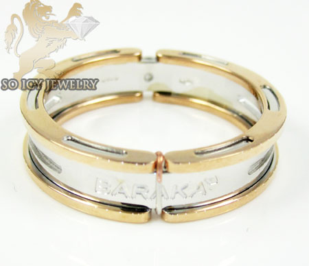 Mens baraka 18k white & rose gold diamond wedding band 0.08ct - Image 4