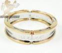 Mens baraka 18k white & rose gold diamond wedding band 0.08ct 